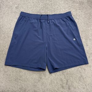 Soybu Active Training Performance Shorts Mens XL Navy Blue Zipper Pockets Active